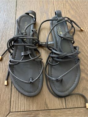 Black Lace-Up Women’s Sandals